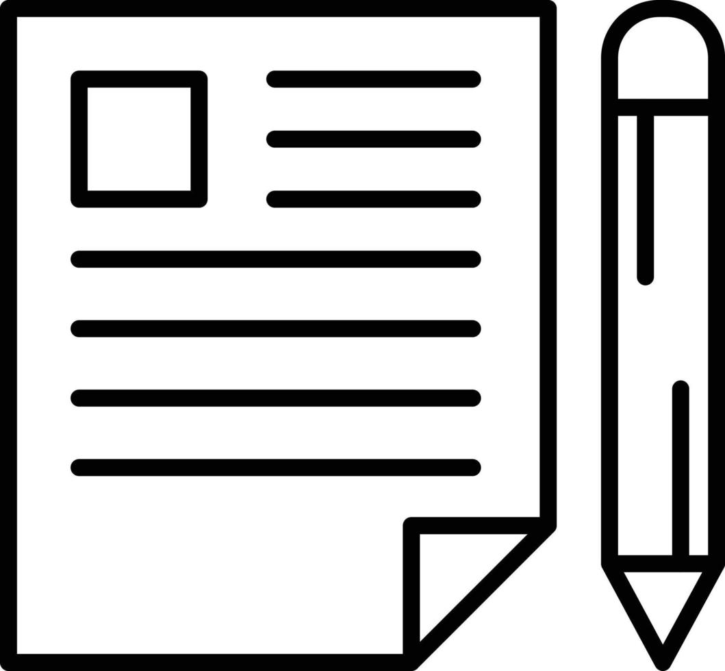 Paper Outline Icon vector