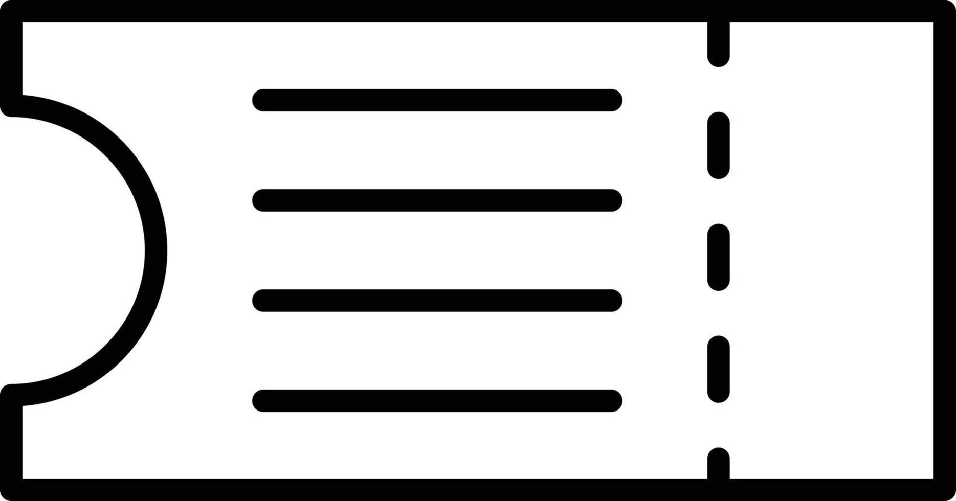 Ticket Outline Icon vector