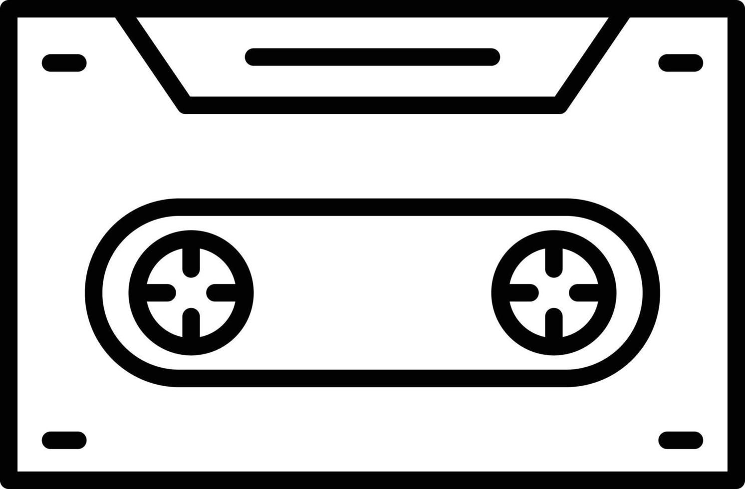 Cassette Outline Icon vector