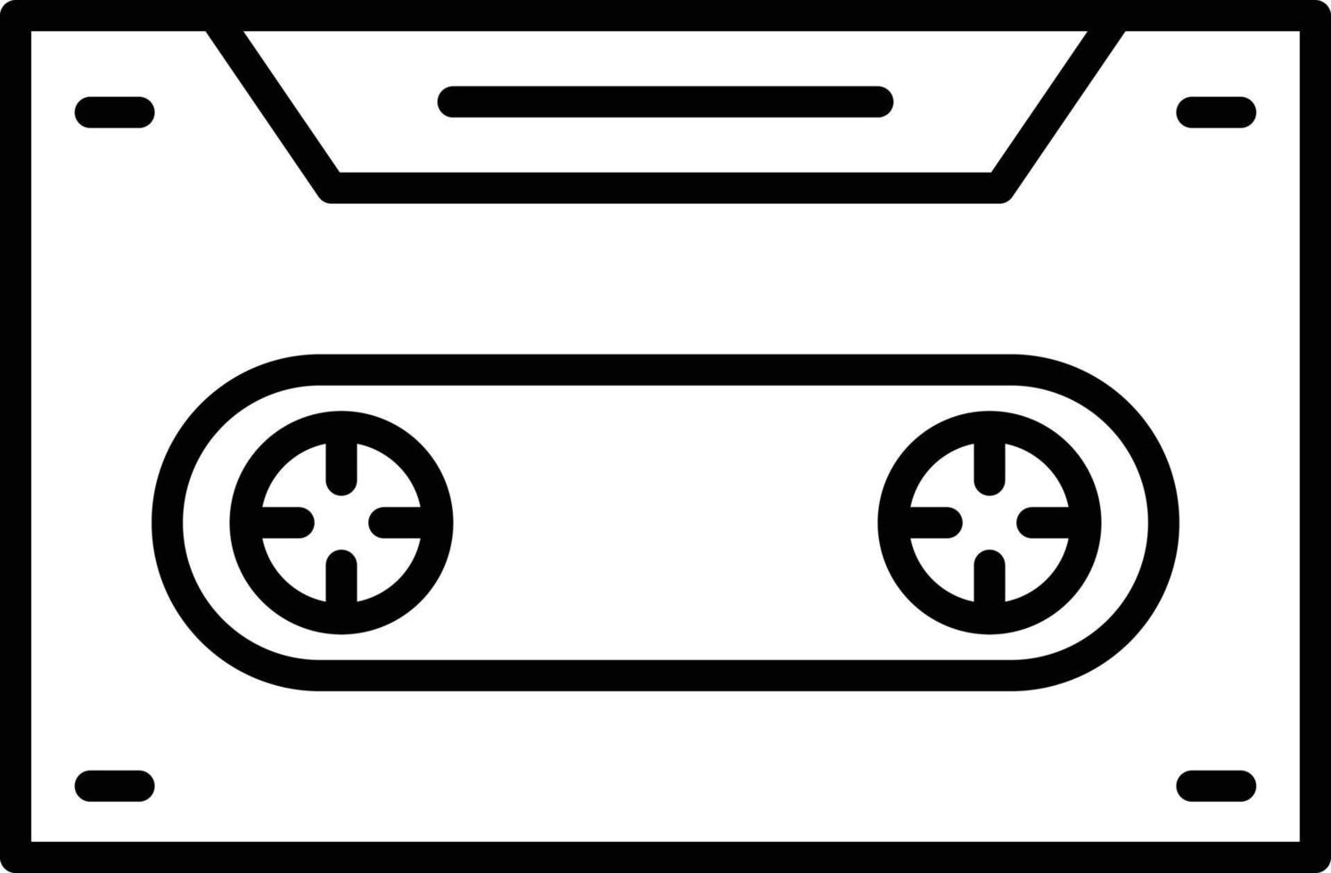 Cassette Outline Icon vector