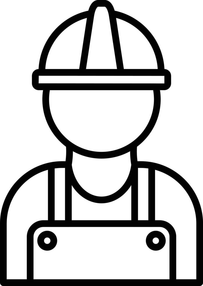 Worker Outline Icon vector