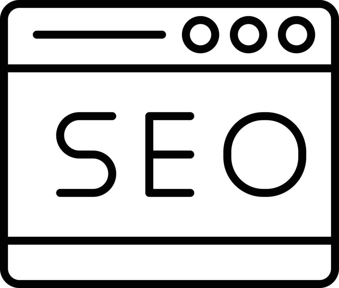 Seo Outline Icon vector