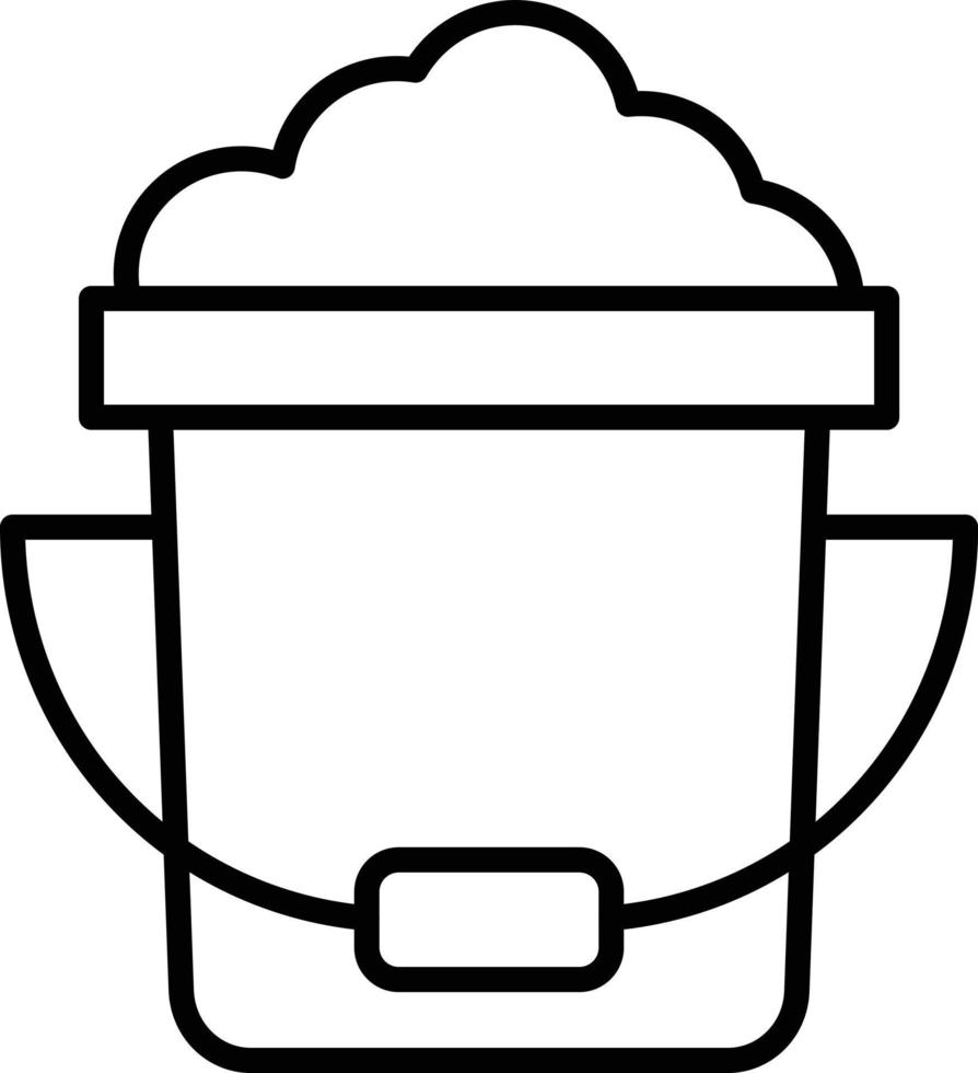 Sand Bucket Outline Icon vector