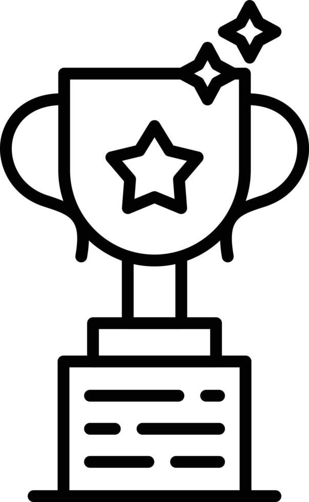 Trophy Outline Icon vector