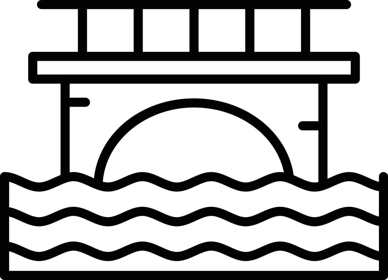 Bridge Outline Icon vector