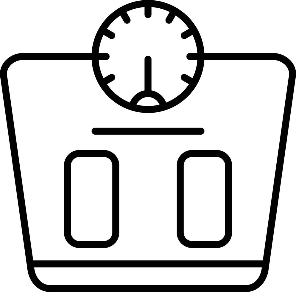Weight Scale Outline Icon vector
