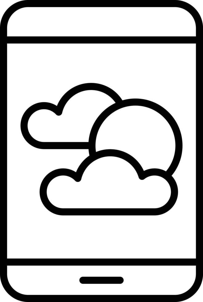 Weather Forecas Outline Icon vector