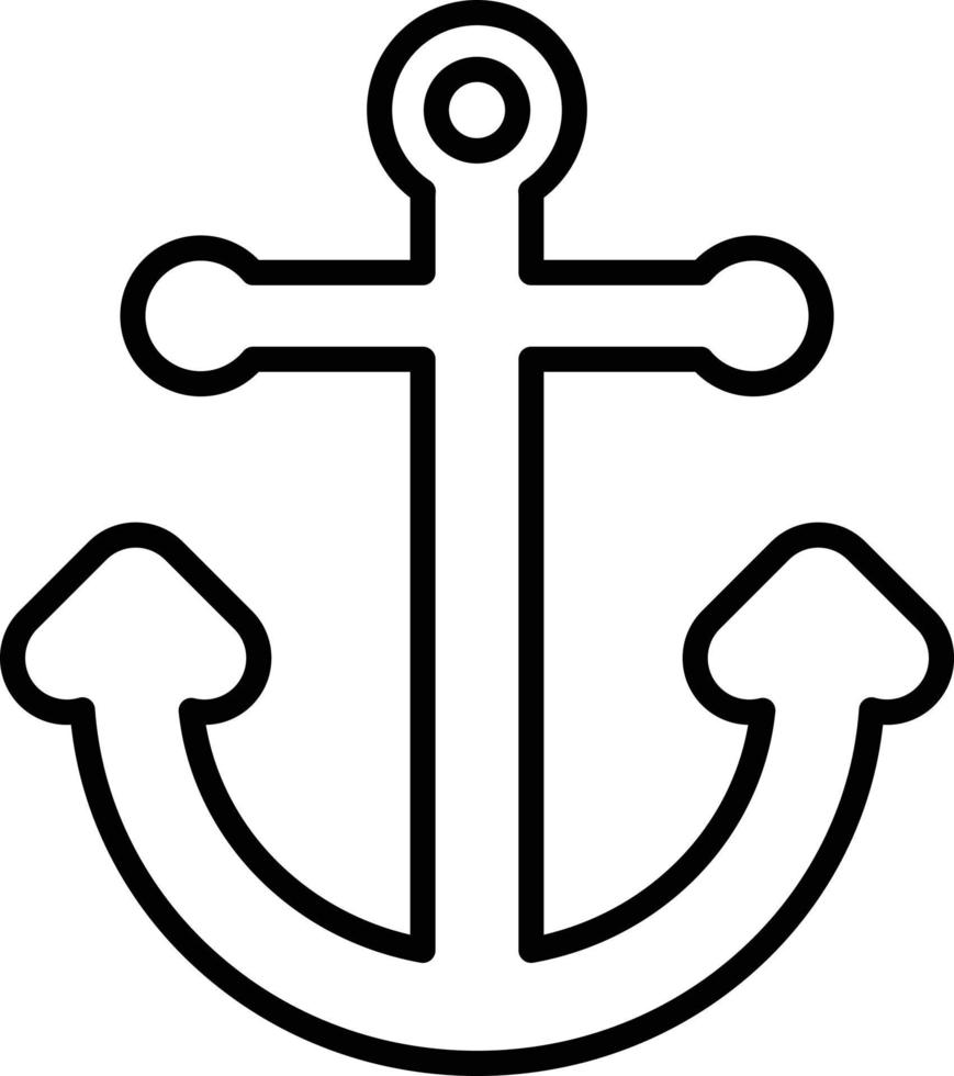 Anchor Outline Icon vector