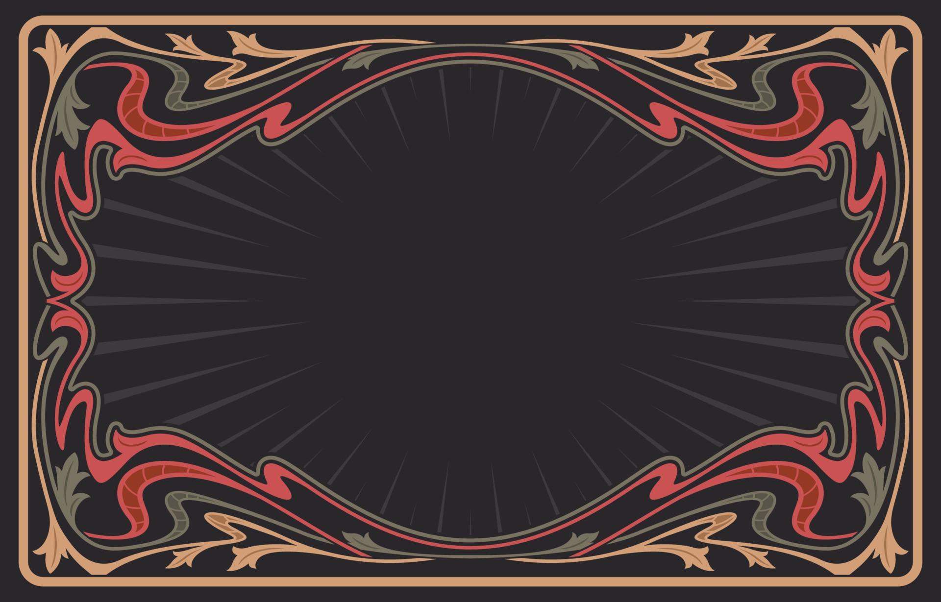 Art Nouveau Concept Art Floral Frame Background 9243974 Vector Art at