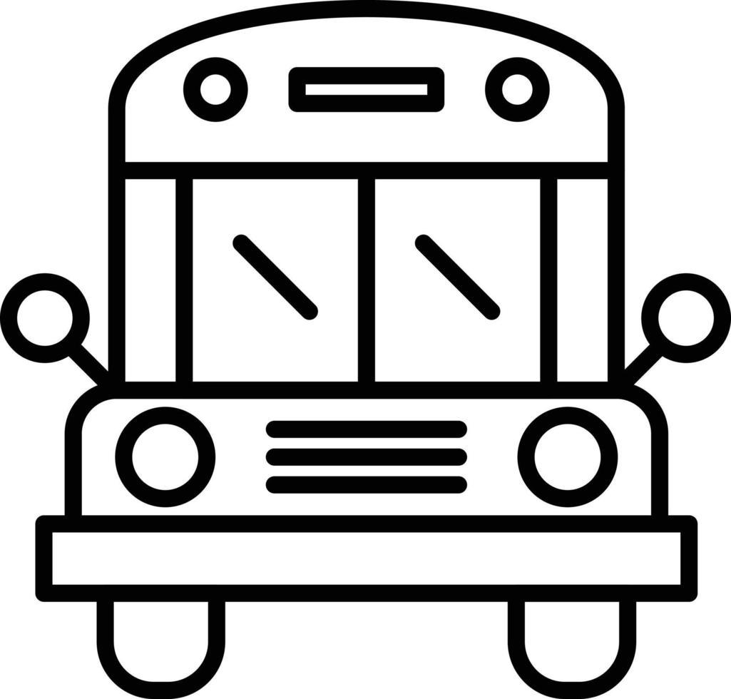 Bus Outline Icon vector