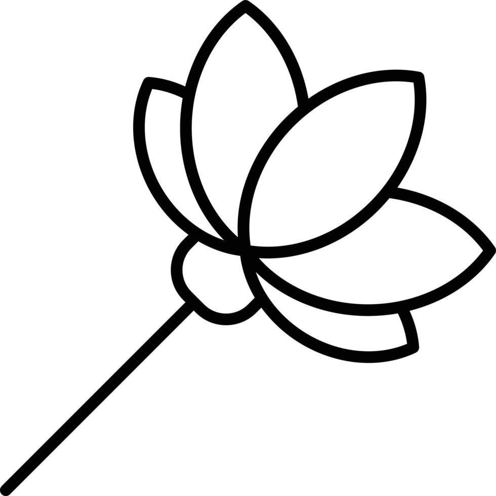Lotus Outline Icon vector