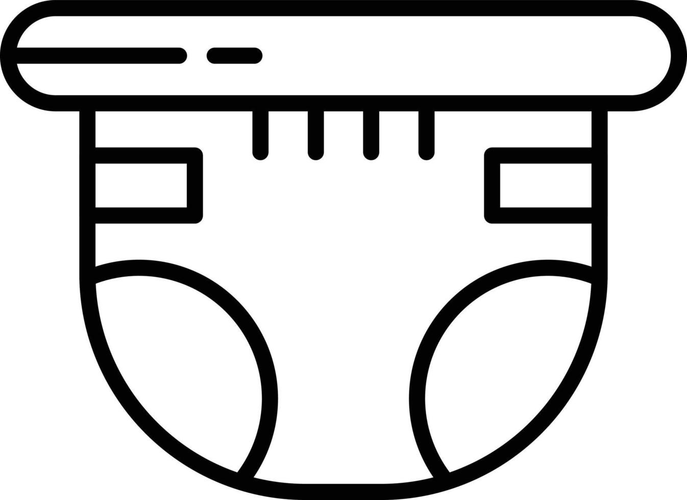 Diaper Outline Icon vector