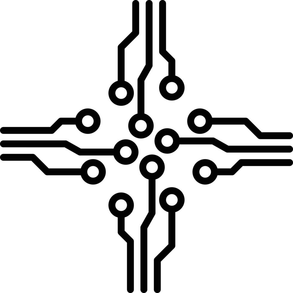 Circuit Outline Icon vector