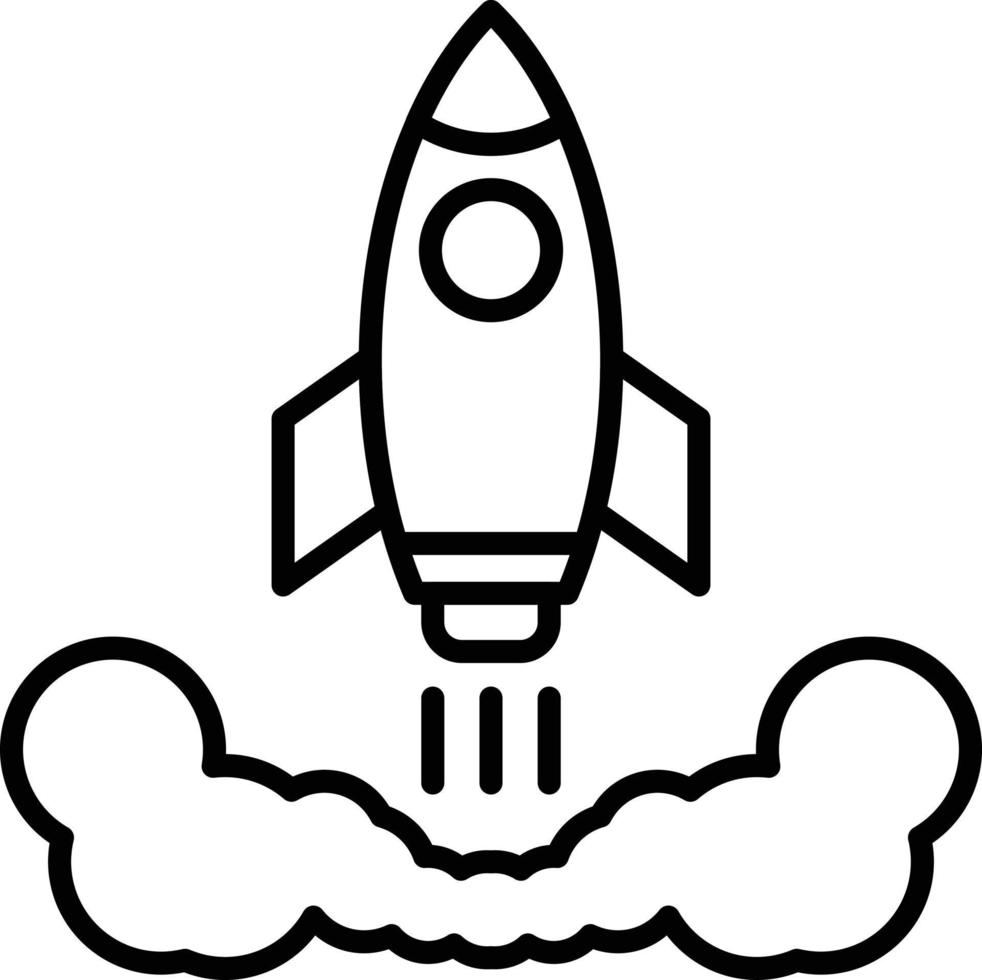 Rocket Outline Icon vector