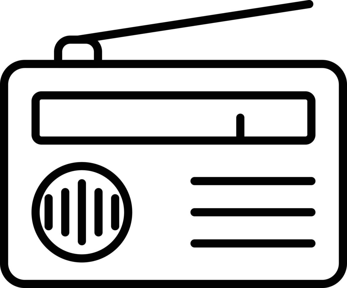 Radio Outline Icon vector