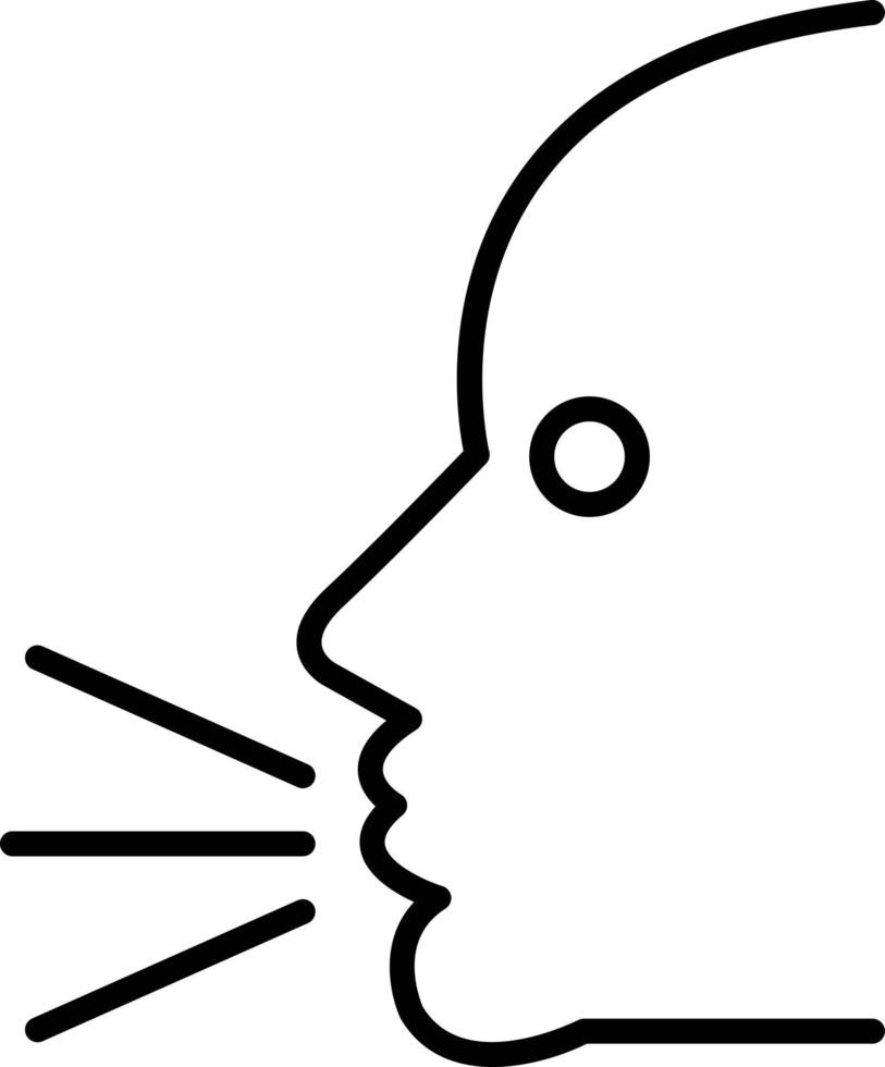 Speak Outline Icon vector