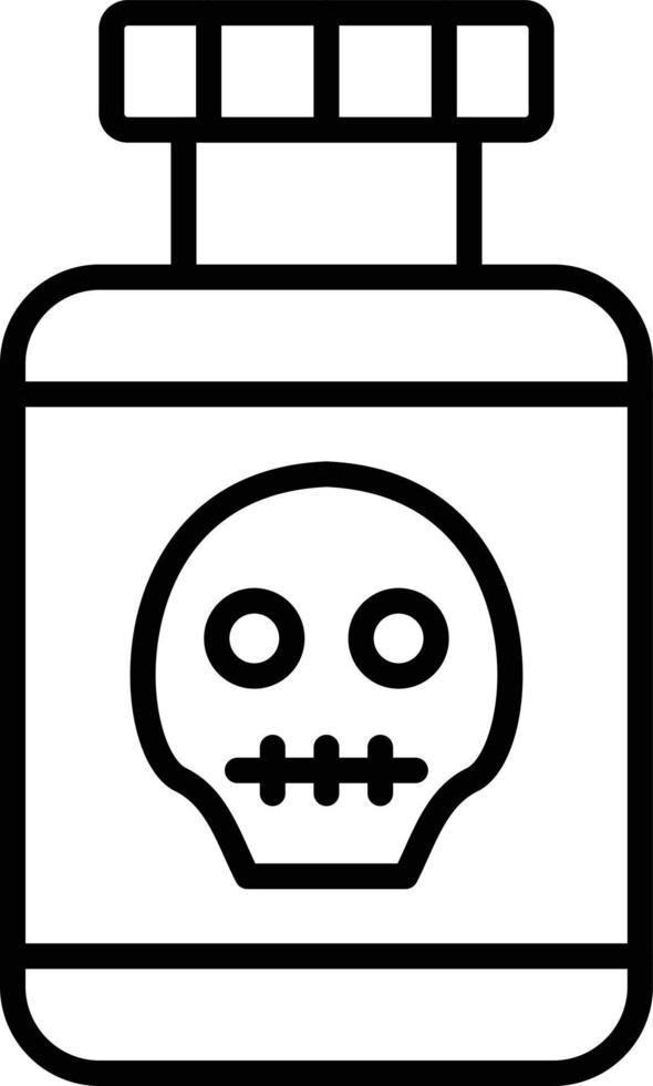 Poisonous Field Outline Icon vector