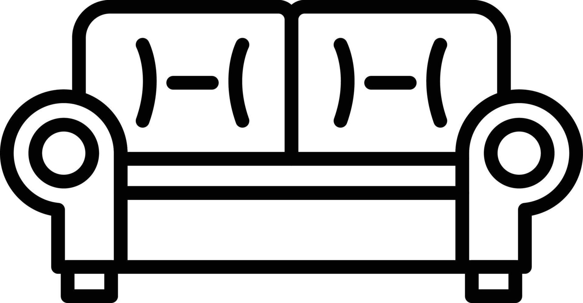 Sofa Outline Icon vector