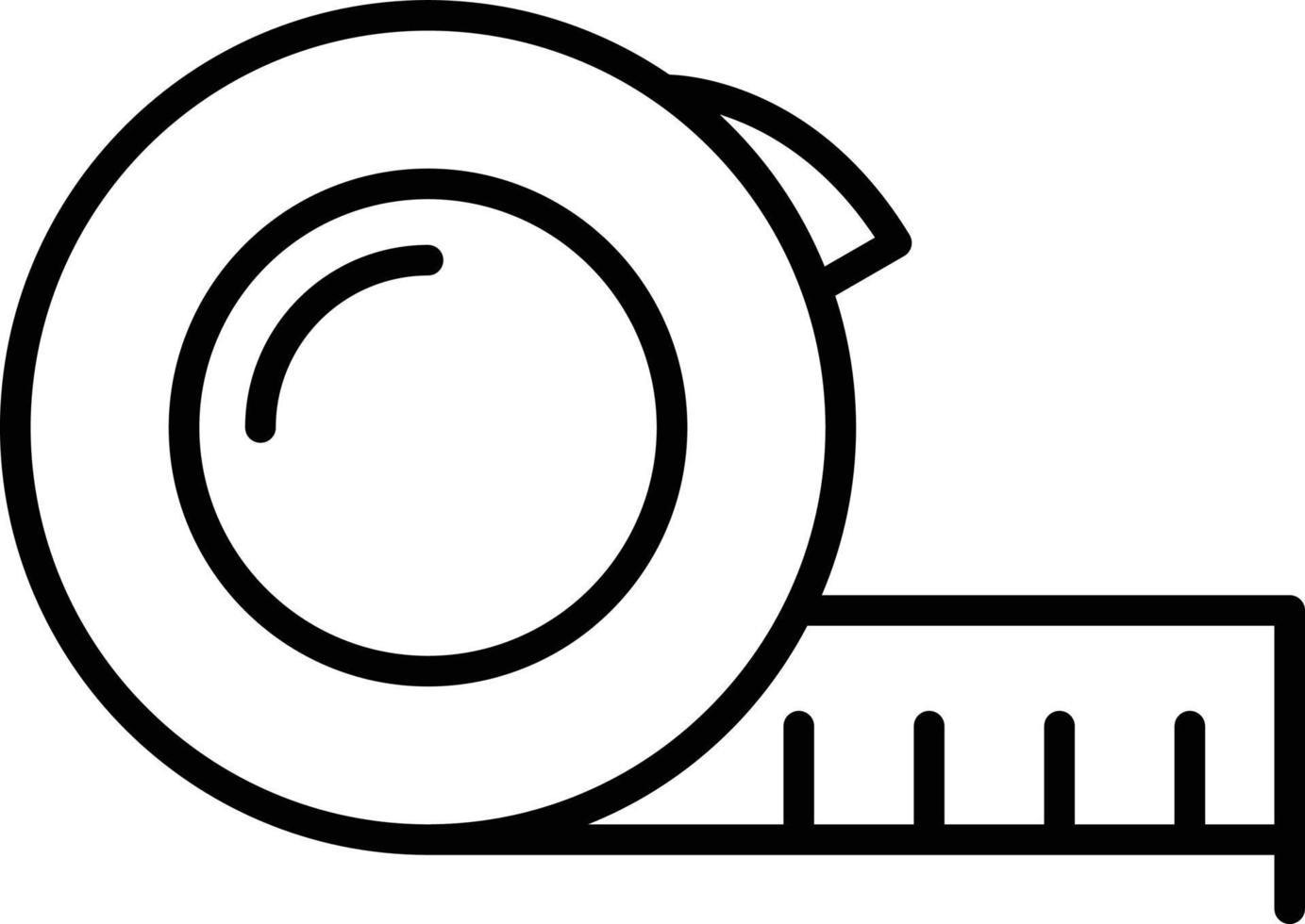 Measuring Tape Outline Icon vector