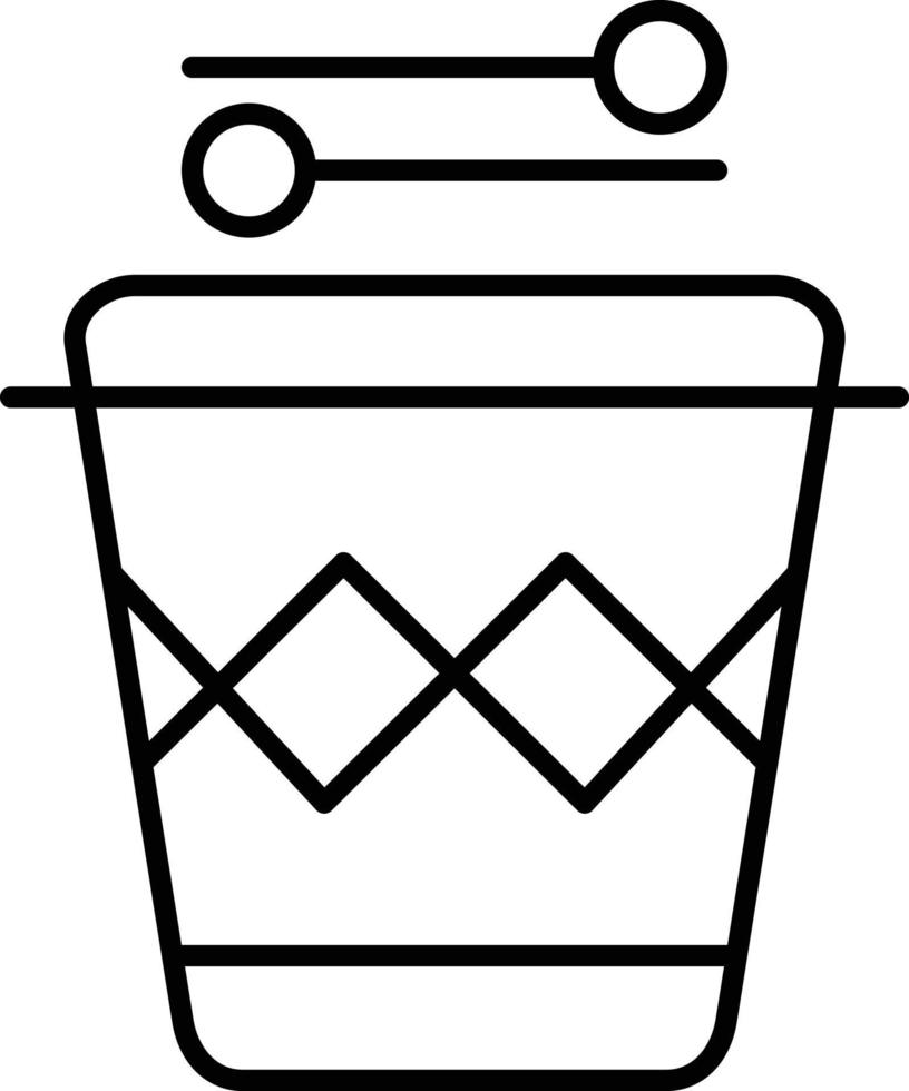 Drum Outline Icon vector