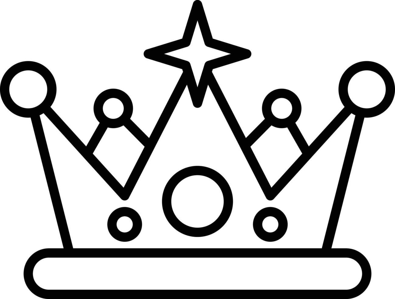 Crown Outline Icon vector