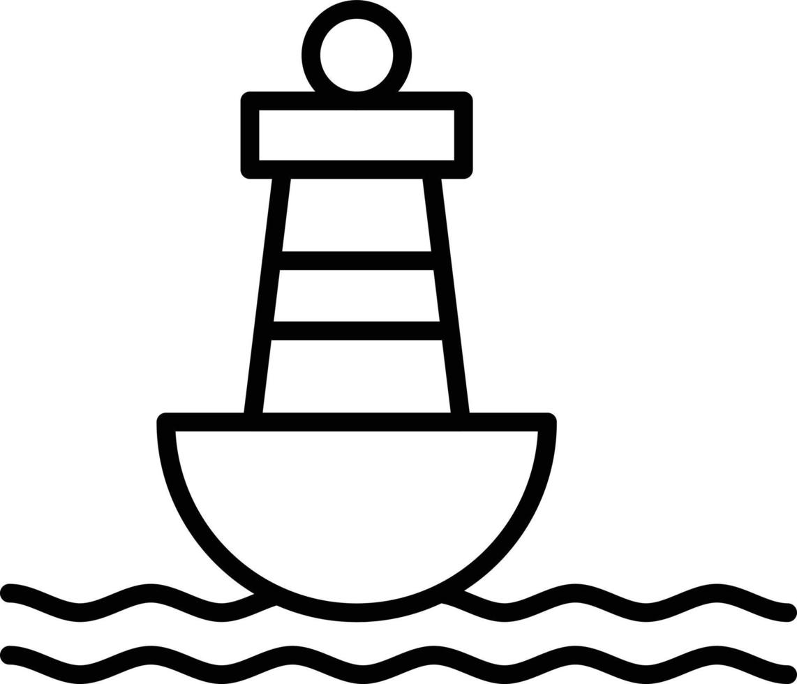 Buoy Outline Icon vector