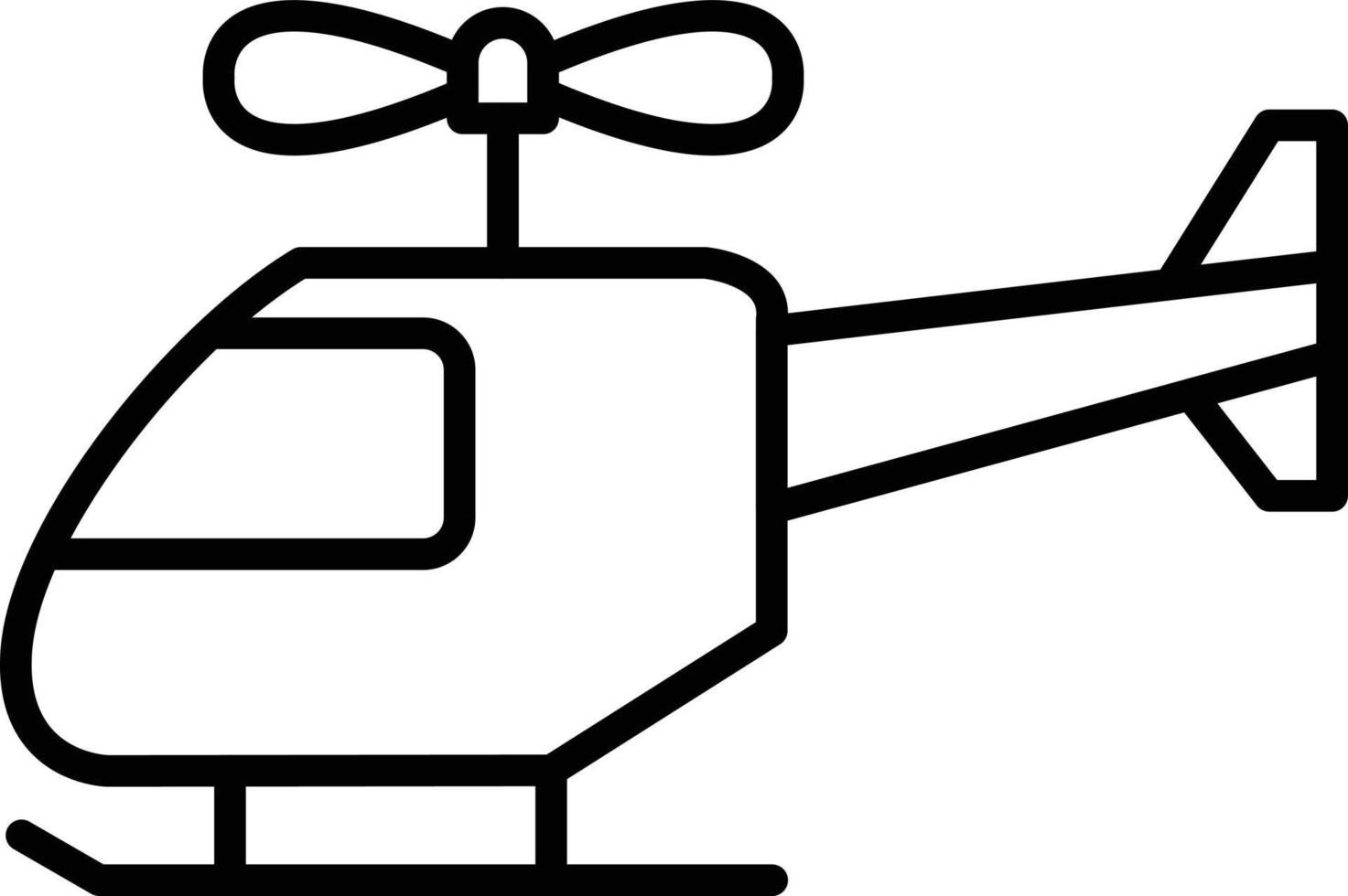 Helicopter Outline Icon vector