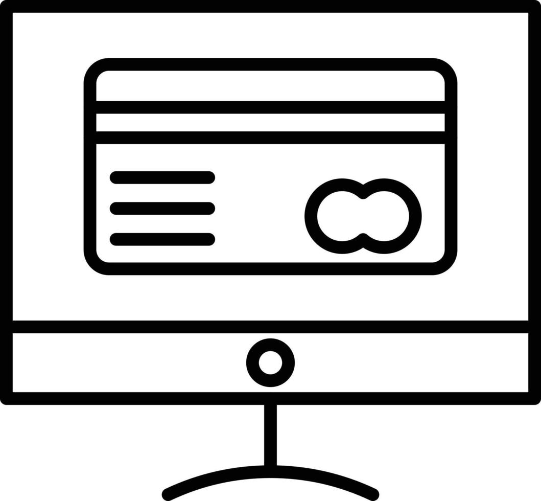 Online Payment Outline Icon vector