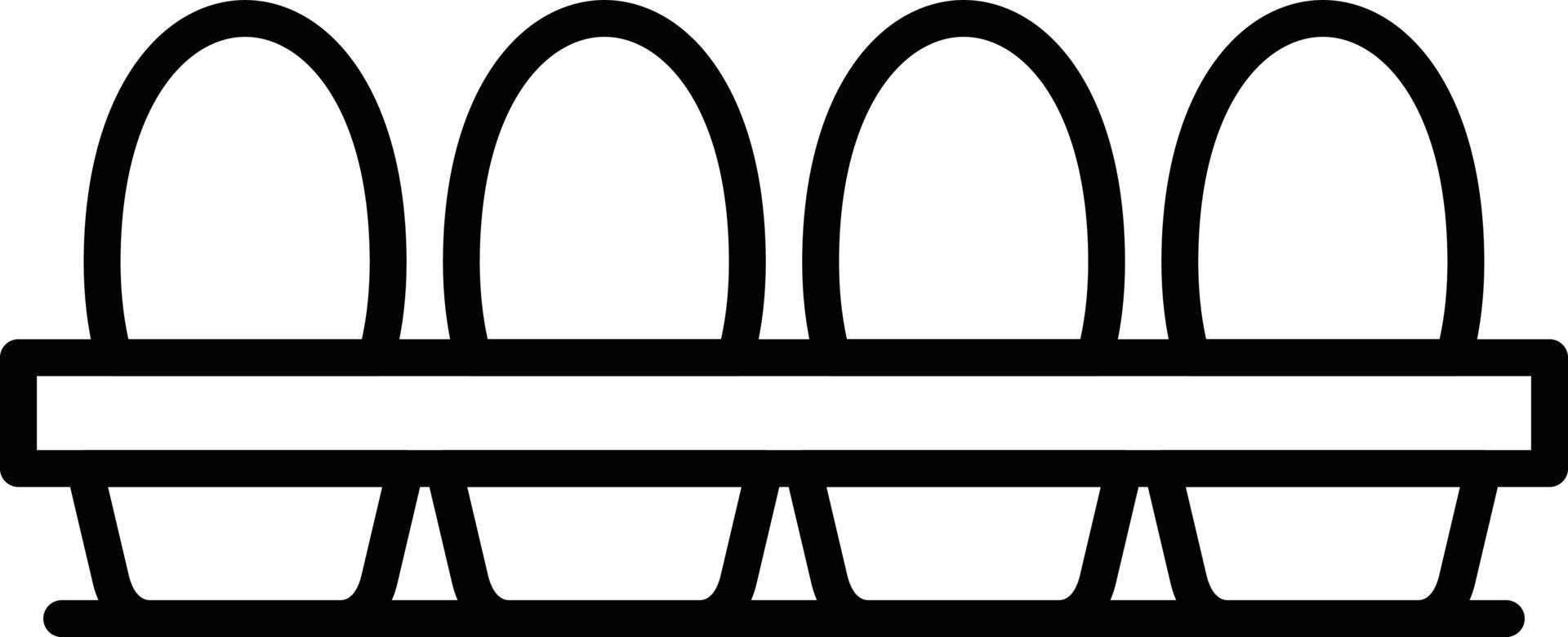 Eggs Outline Icon vector