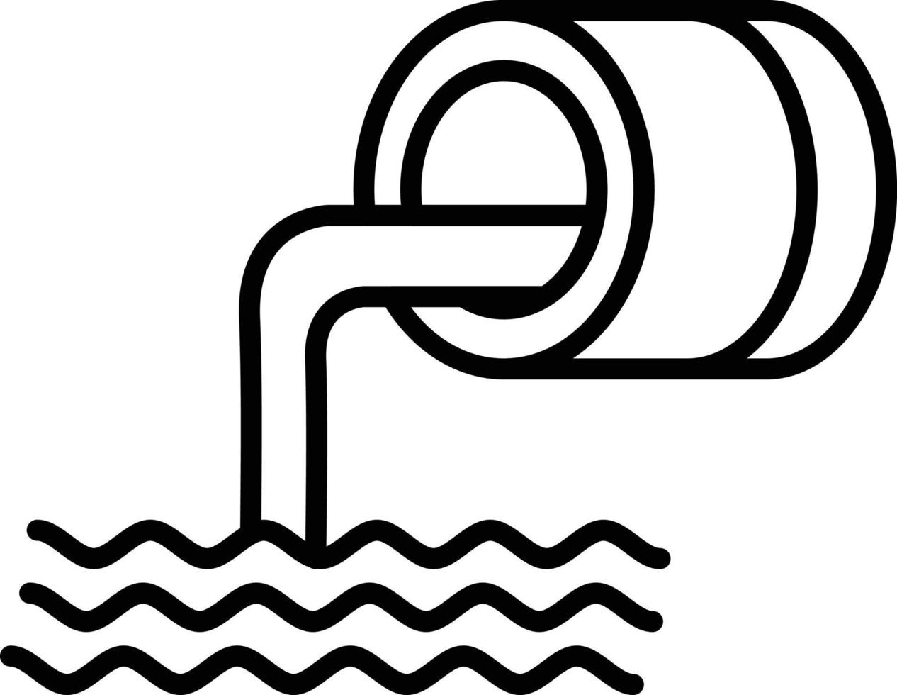 Sewer Outline Icon vector