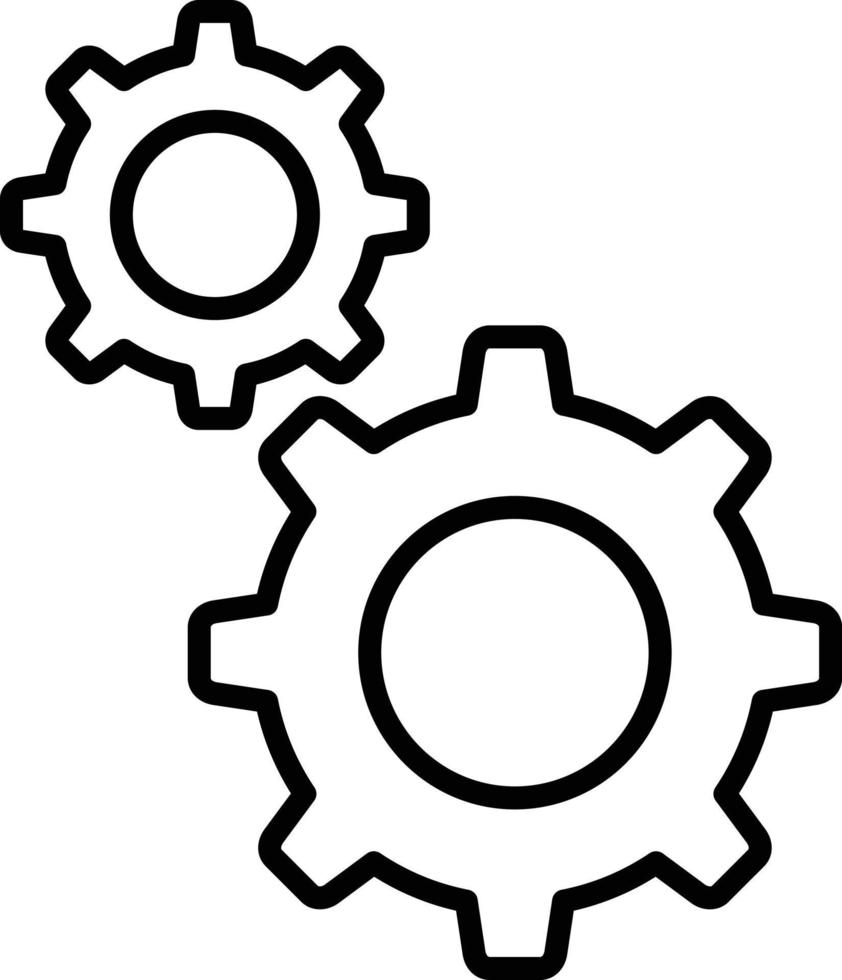 Gear Outline Icon vector