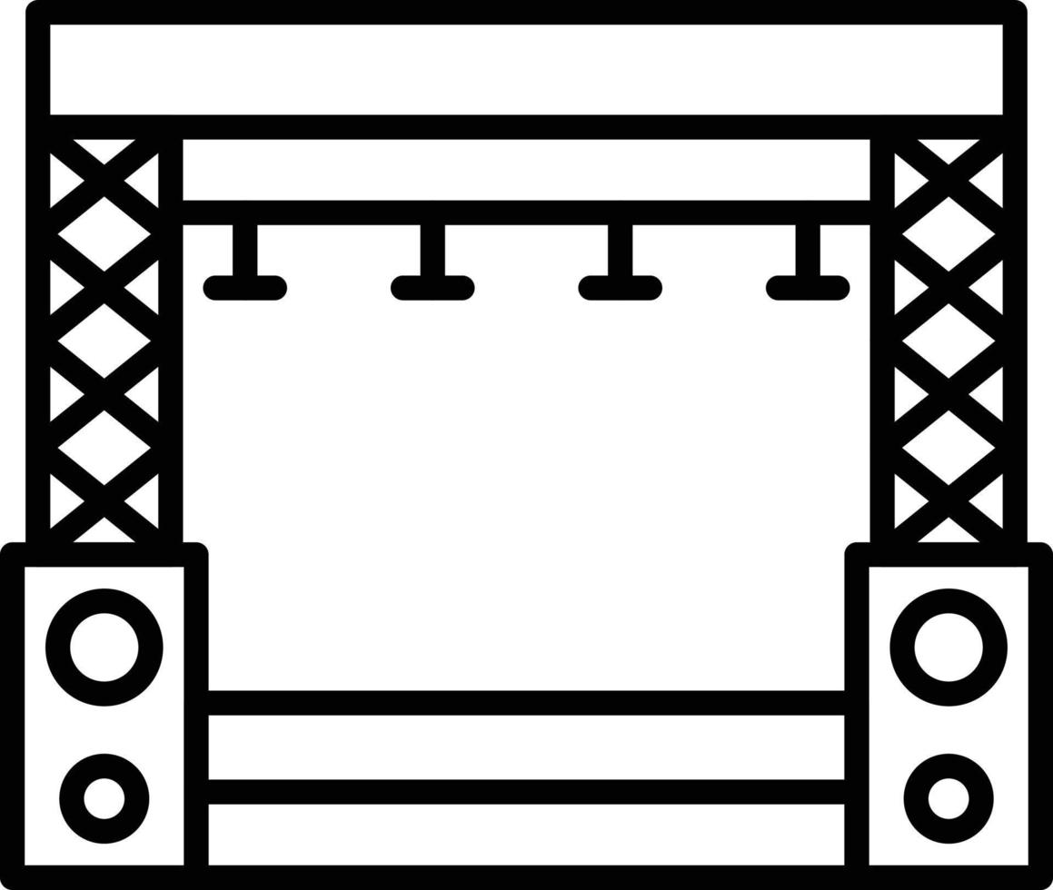Stage Outline Icon vector