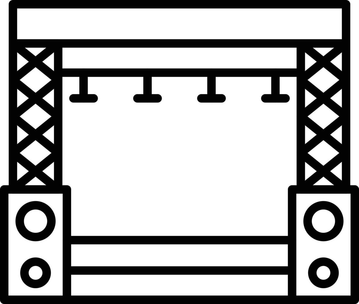 icono de contorno de escenario vector