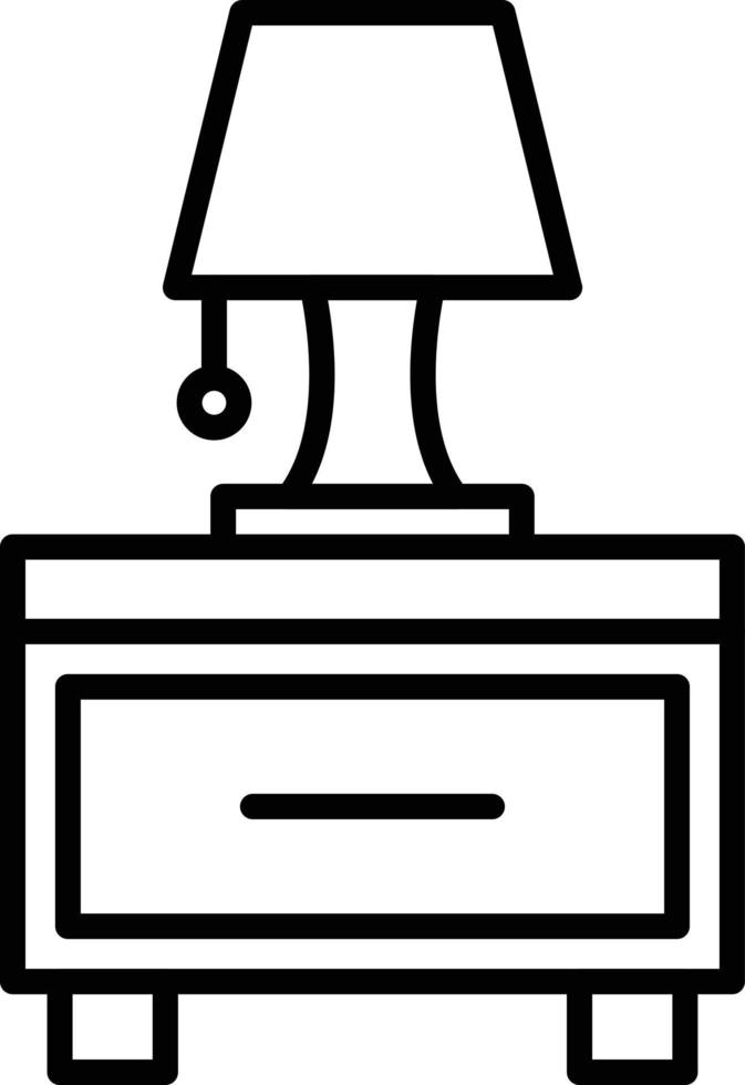 Nightstand Outline Icon vector