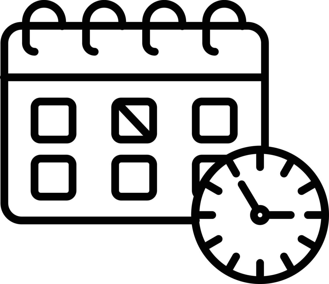 Schedule Outline Icon vector