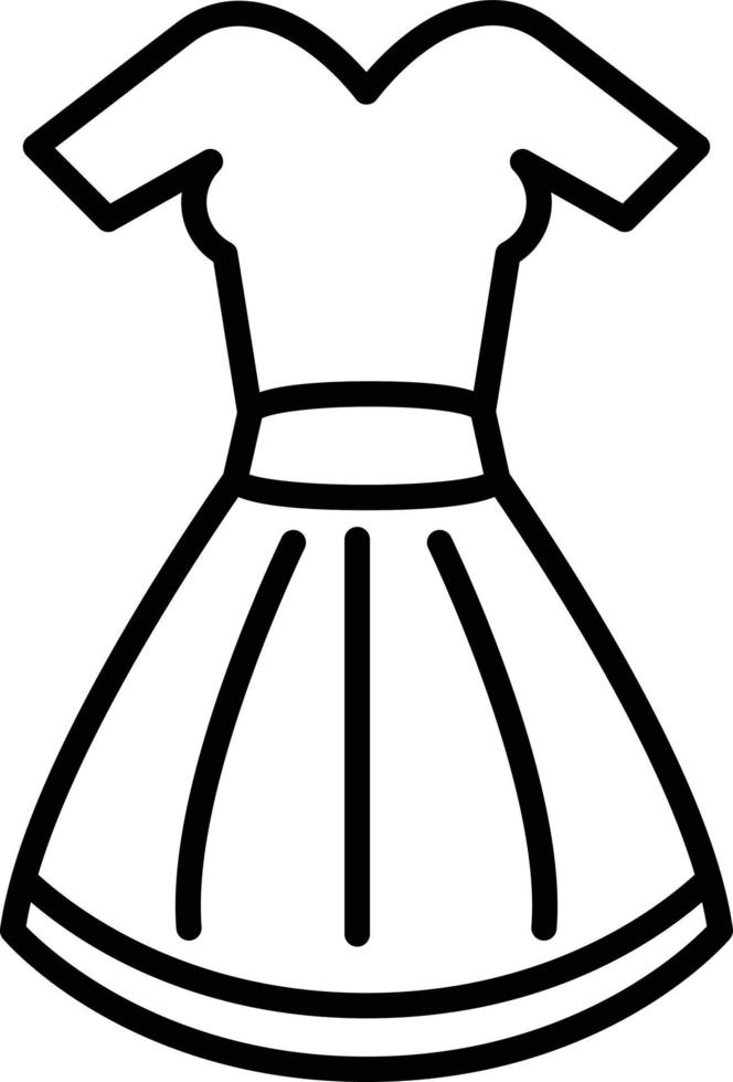 Dress Outline Icon vector