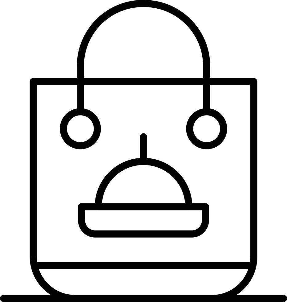 Bag Outline Icon vector