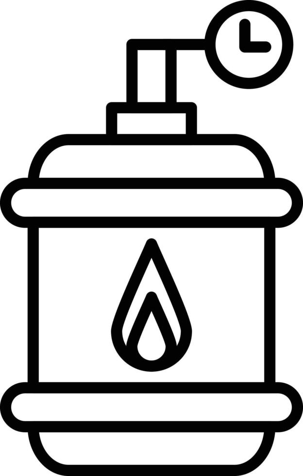 Gas Bottle Outline Icon vector