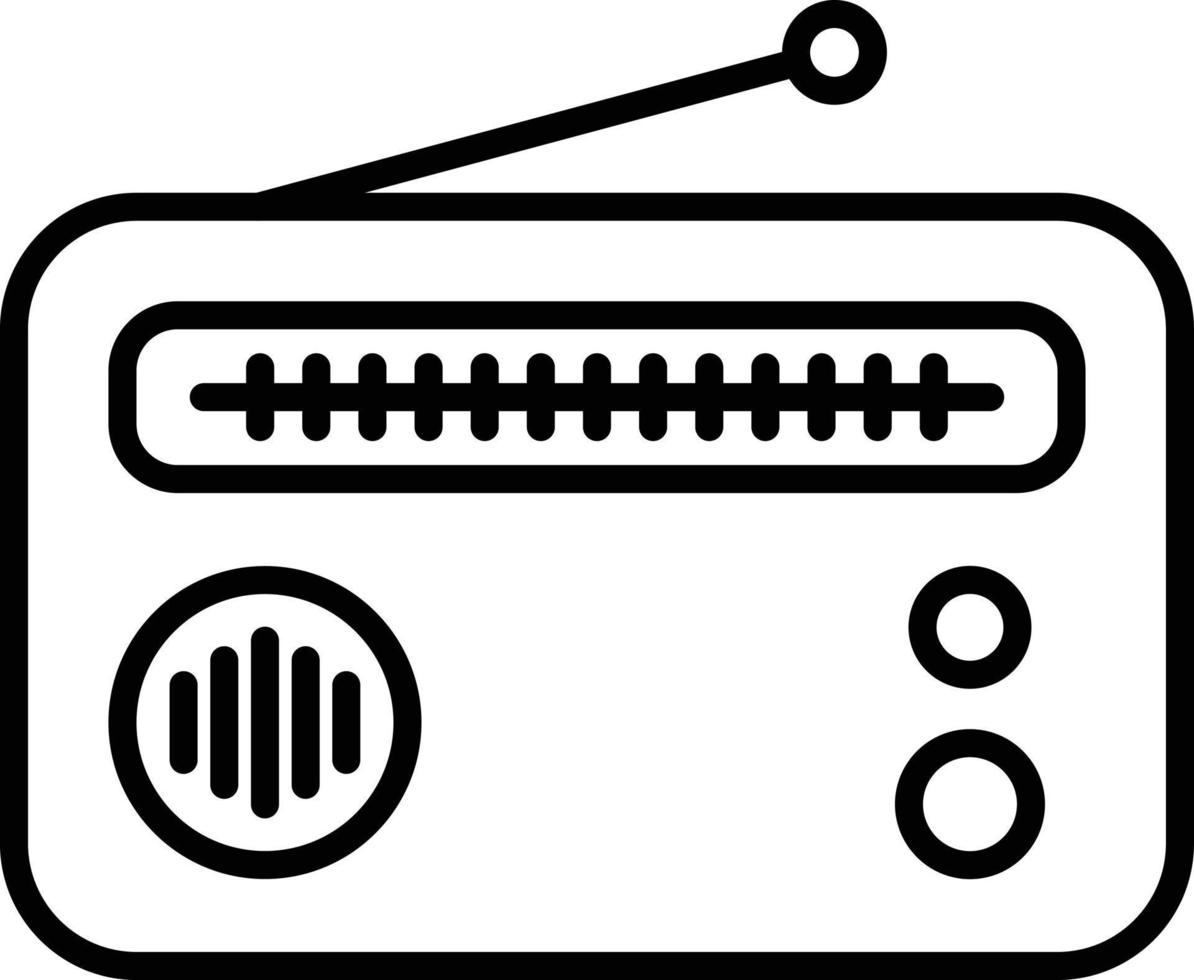 Radio Outline Icon vector