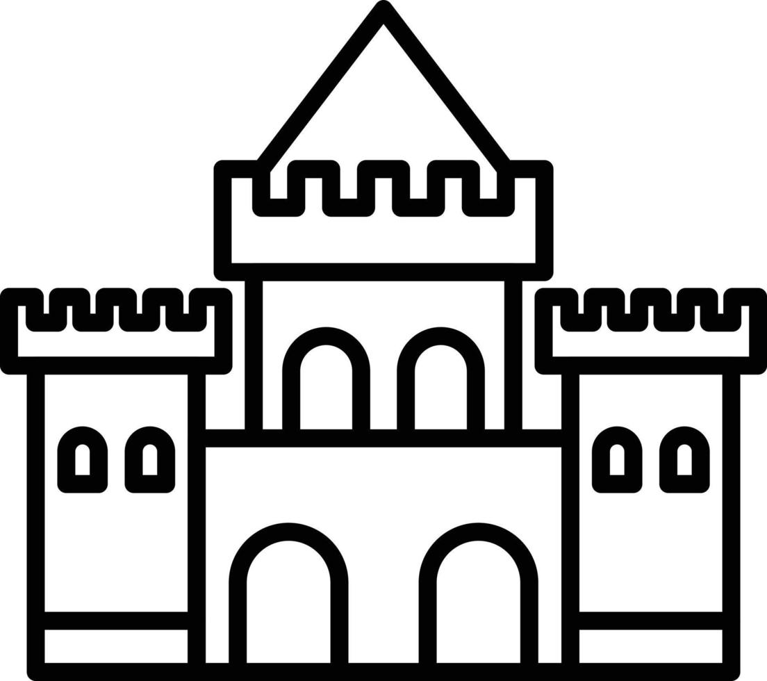 Palace Outline Icon vector