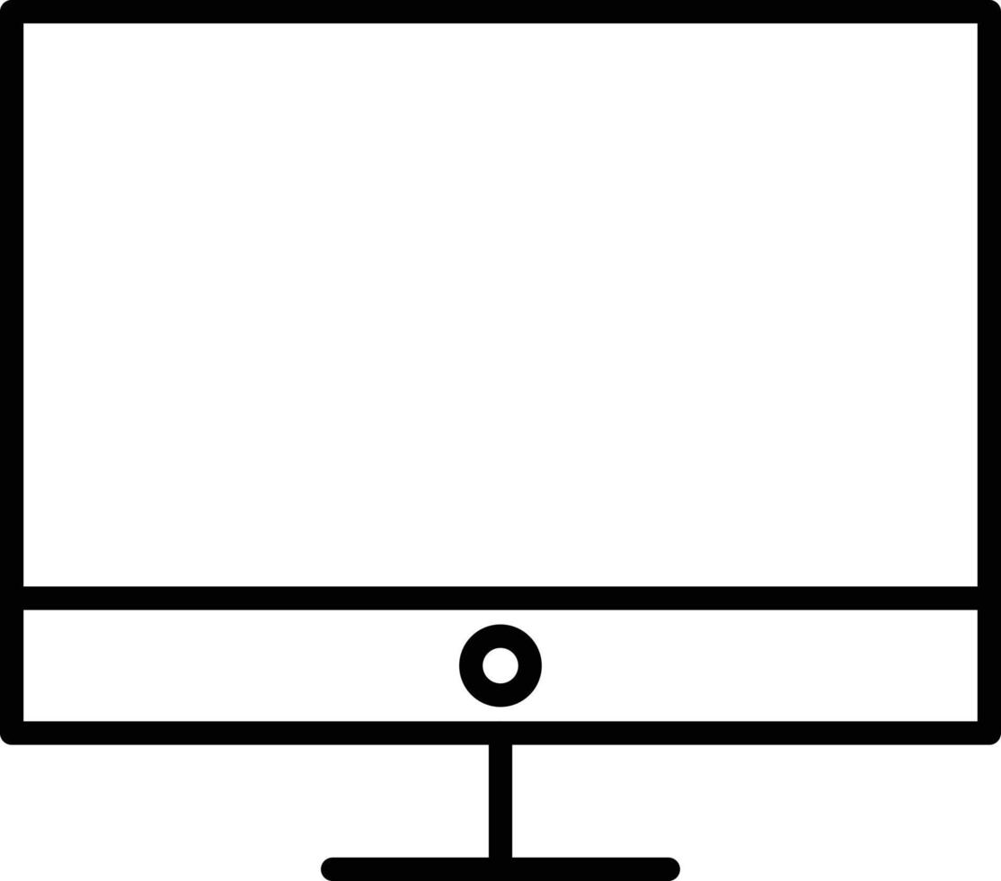 Monitor Outline Icon vector