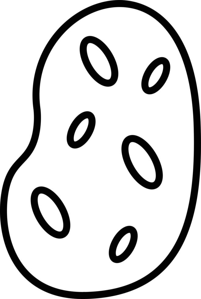 Potato Outline Icon vector