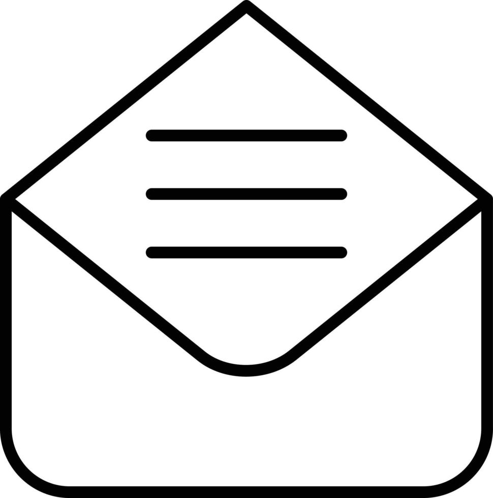 Envelope Outline Icon vector