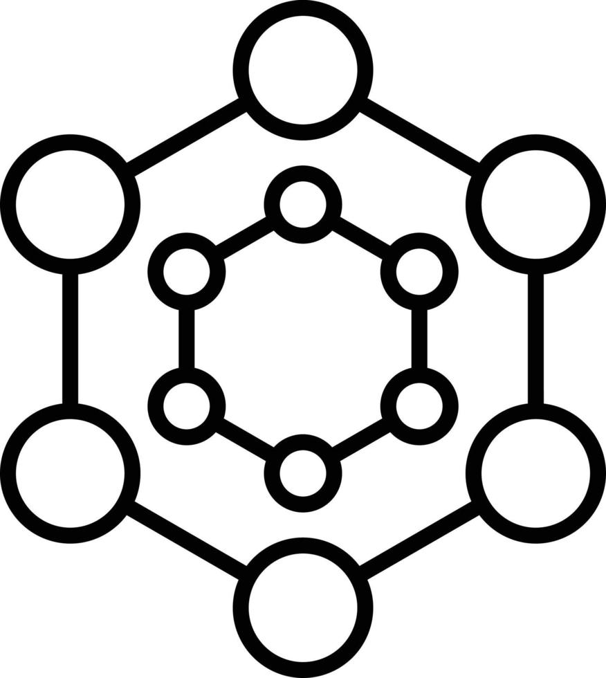 Molecule Outline Icon vector