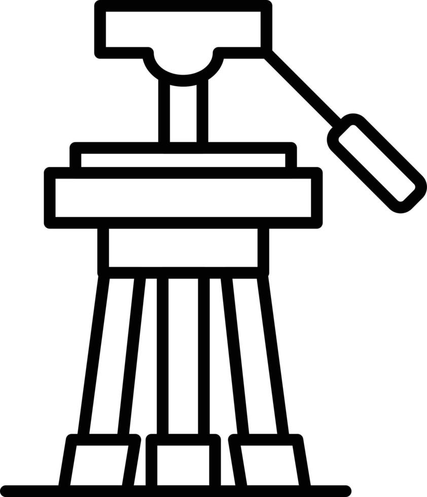 Tripod Outline Icon vector