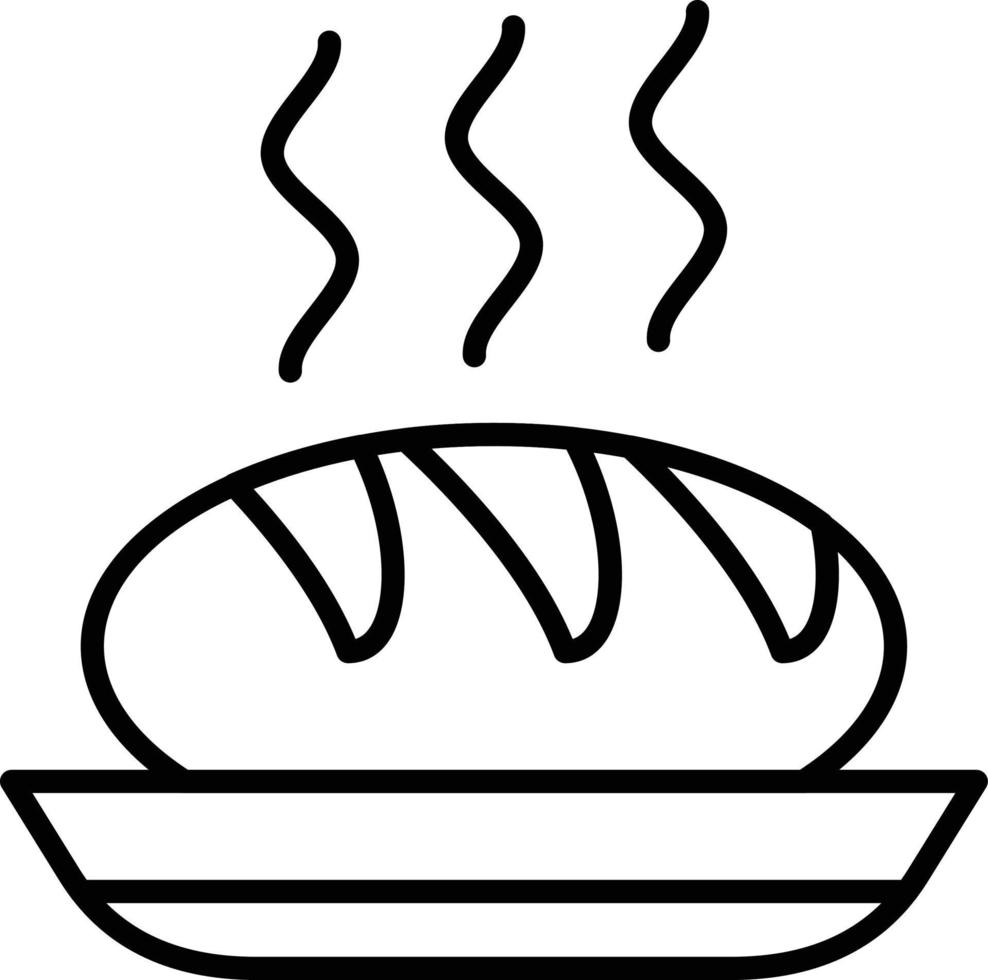 Bread Outline Icon vector