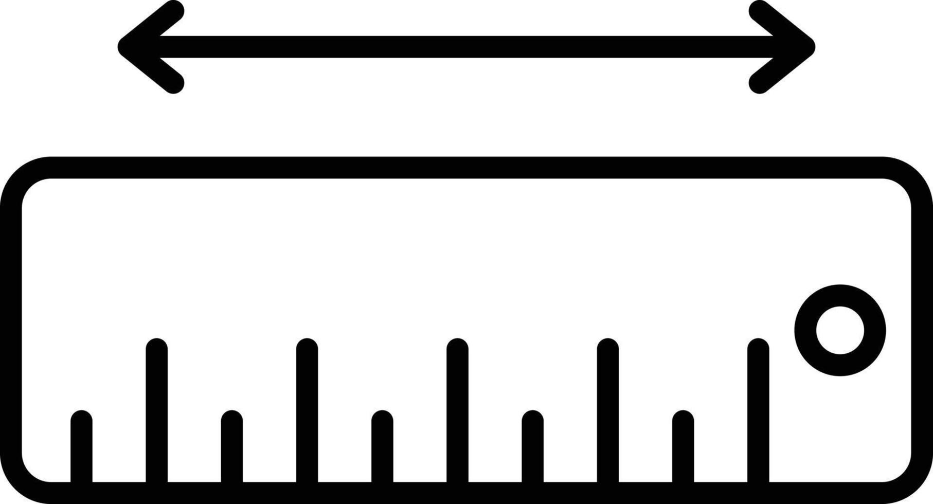Measure Outline Icon vector