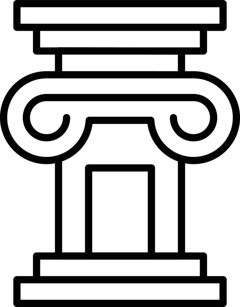 Column Outline Icon vector