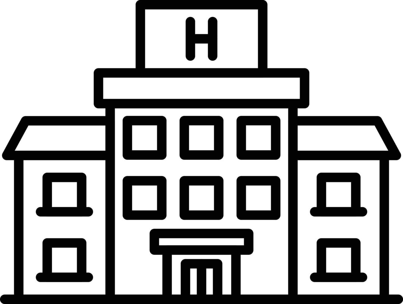 Hotel Outline Icon vector