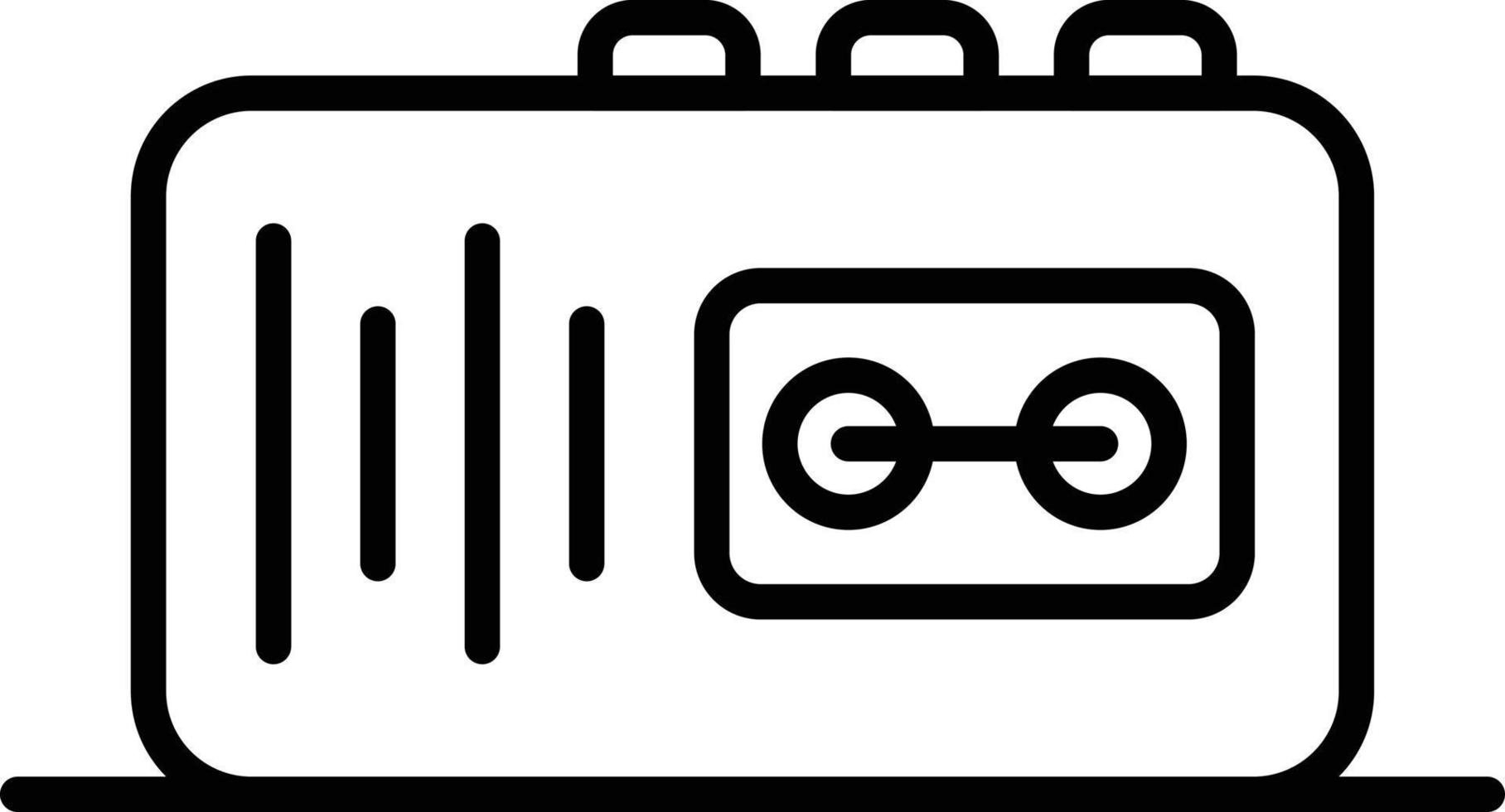 Tape Recorder Outline Icon vector